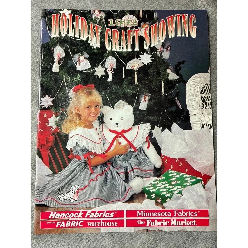 Lot Of 2 Vintage 1992 Hancock Fabric Magazines Holiday Craft & Directions Sewing